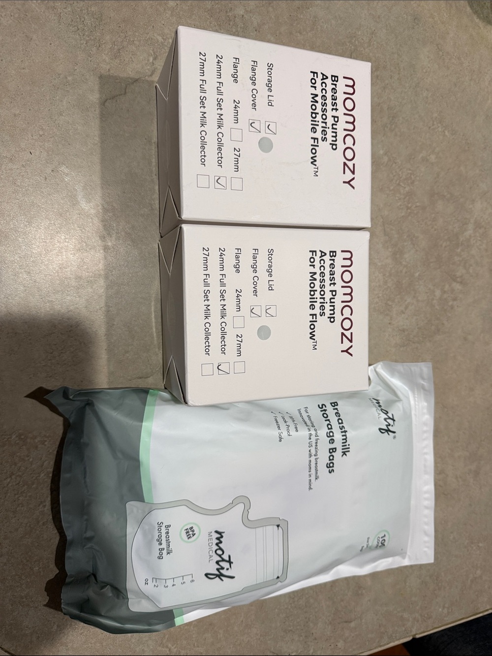 ✨ NIB Momcozy M9 Parts Bundle + 100ct Motif Storage Bags